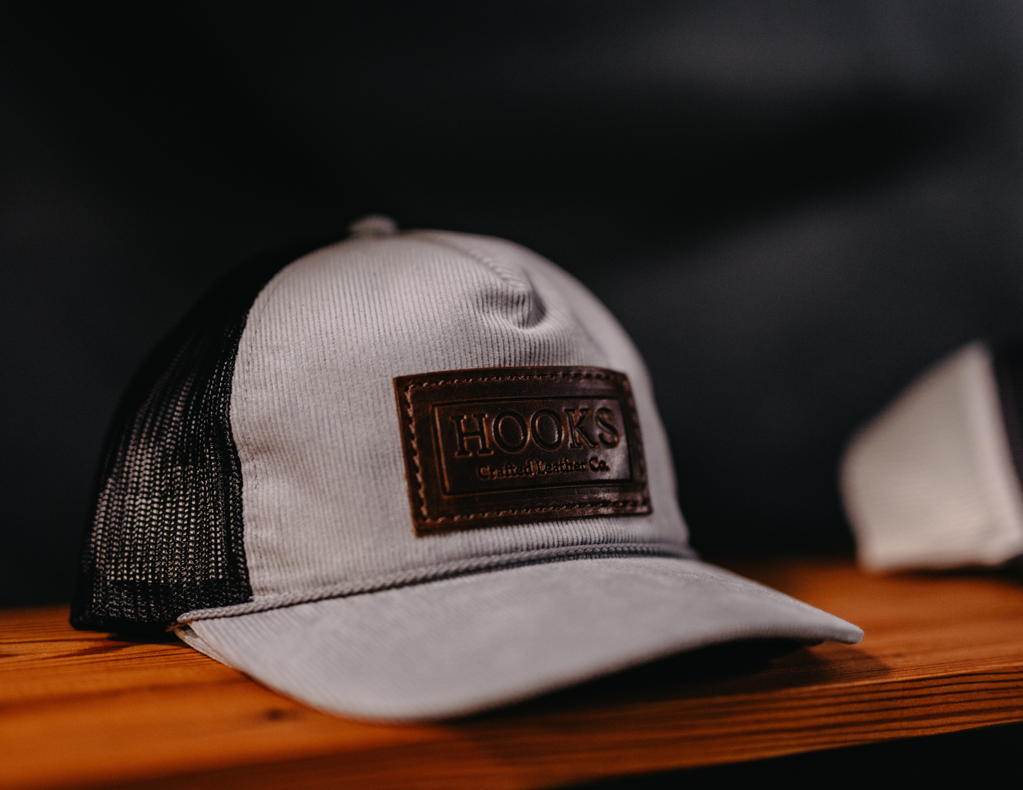 Corduroy Trucker Hat (Light Gray)