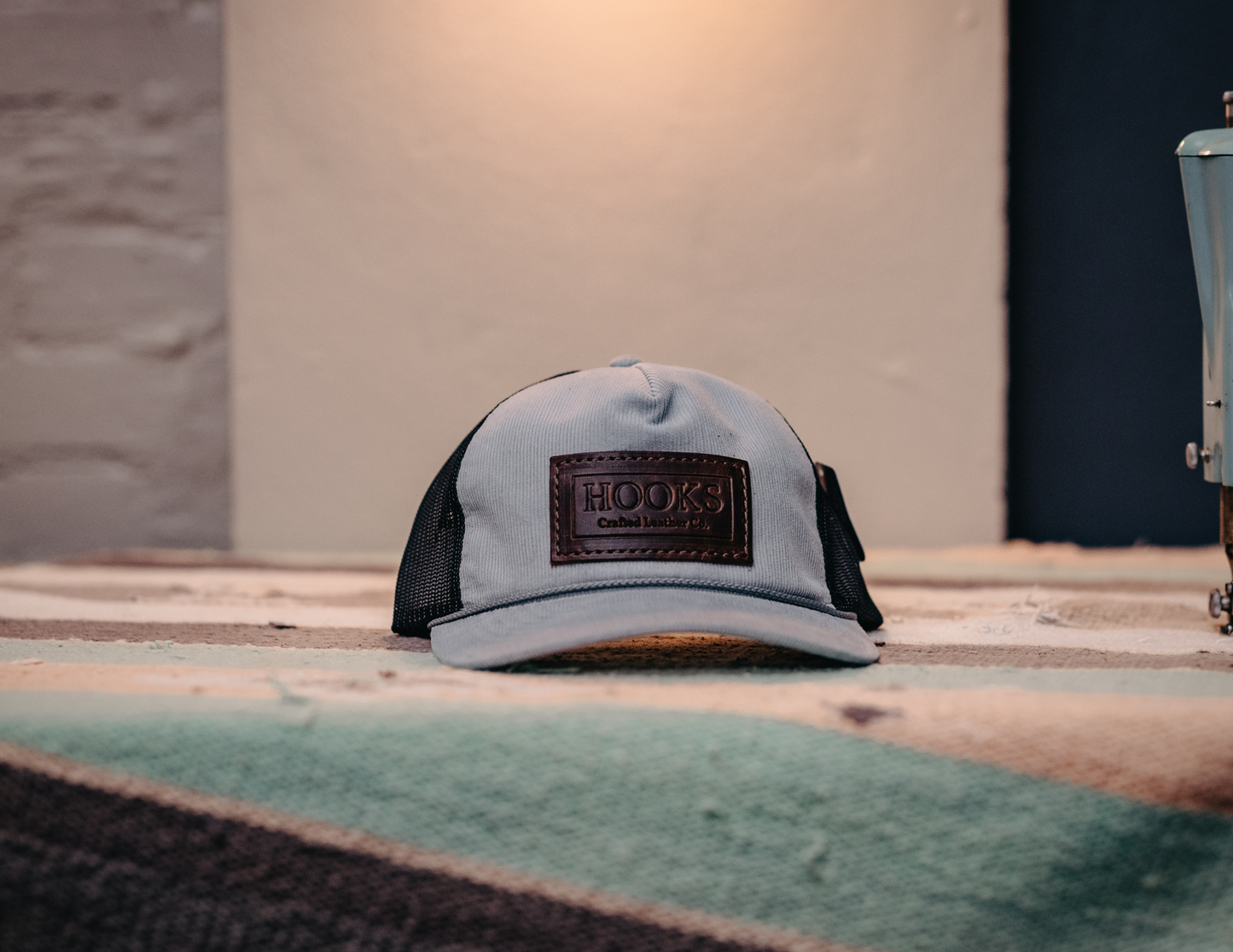 Corduroy Trucker Hat (Light Gray)