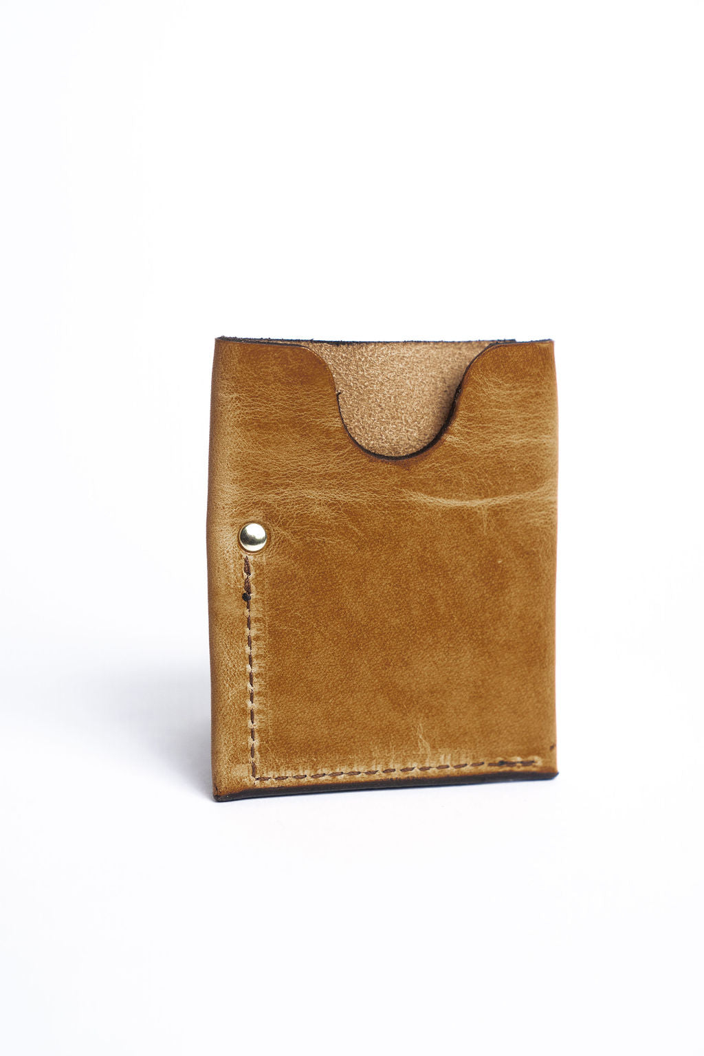 Minimalist Leather Bifold Wallet in Natural Chromexcel - Thursday