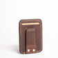 Brown Nut Magnetic Money Clip Wallet